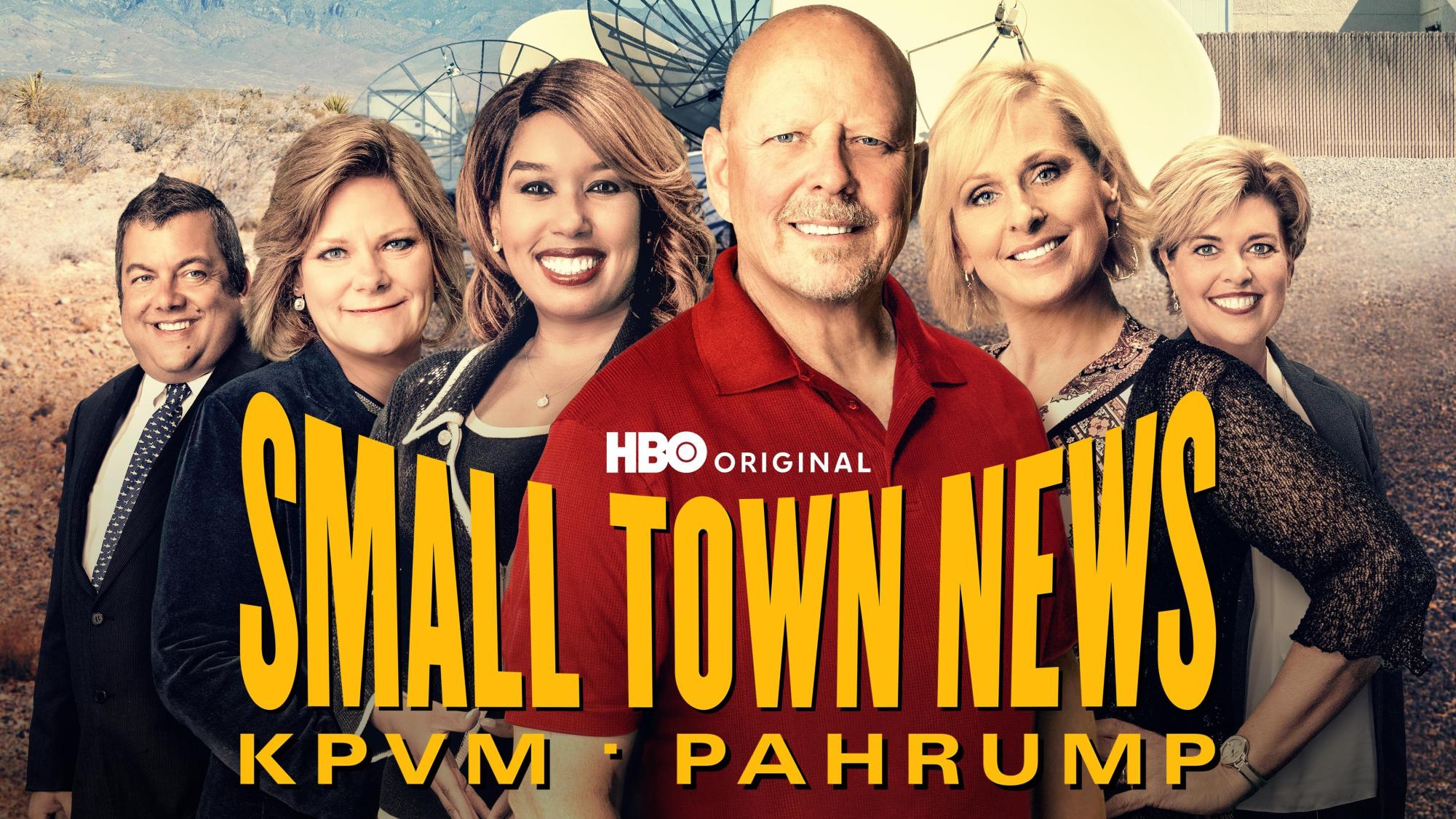 This promo for Small Town News shows some of the main characters from the series. Image courtesy of HBO.