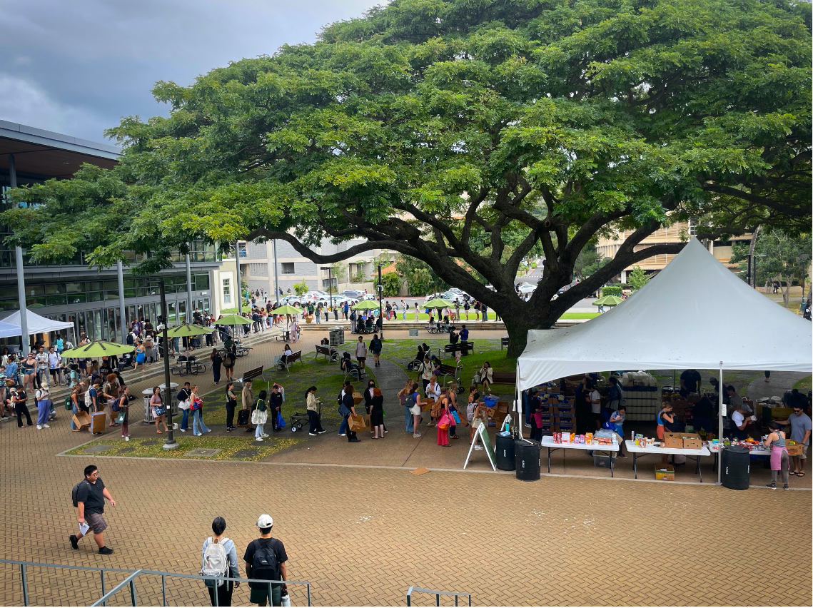 The monthly Food Drop at UH has become a popular Campus Center attraction.