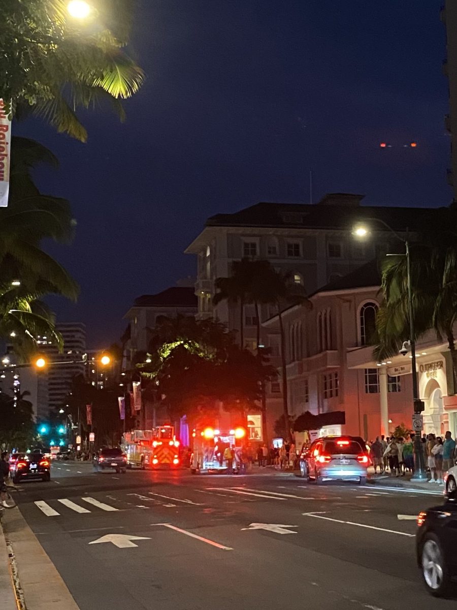 A+firetruck%2C+ambulance+and+three+police+cars+arrive+outside+a+Waikiki+hotel+on+Thursday%2C+Feb.+29.