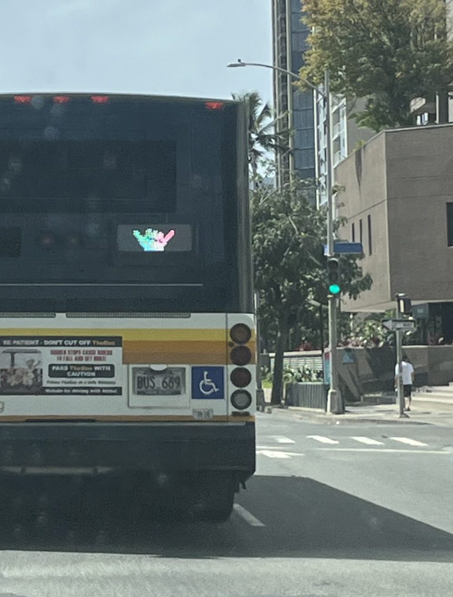 The shaka is ubiquitous throughout Hawai‘i, even in its public infrastructure. If you let a bus merge in traffic, the driver may thank you with a shaka symbol from the buss back panel.