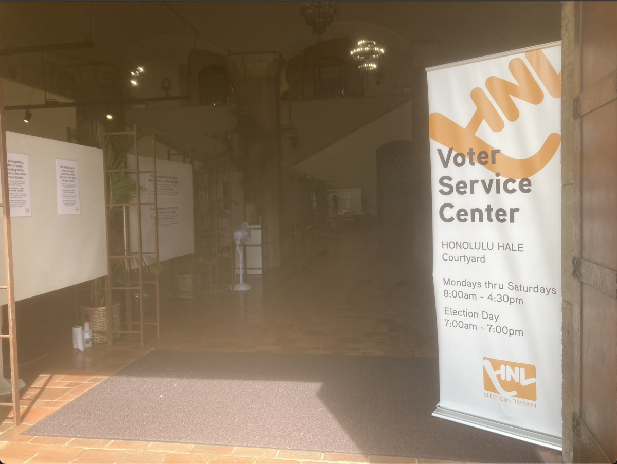 The Voter Service Center at Honolulu Hale is open through 7 p.m. on Tuesday.