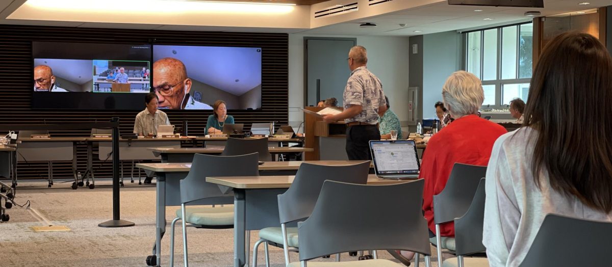 UH Board of Regents members listen intently as testimonies highlight the impact of federal decisions on the university community.