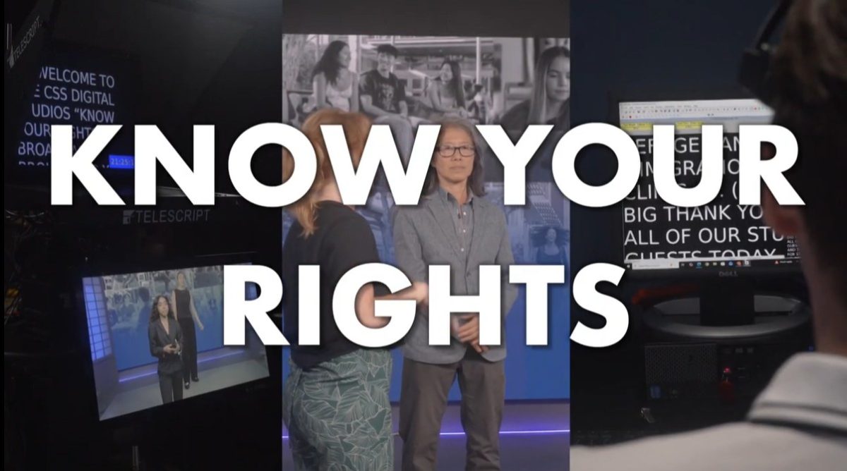 Screengrab from the Know Your Rights YouTube video on the CSS Digital Studios YouTube page. 