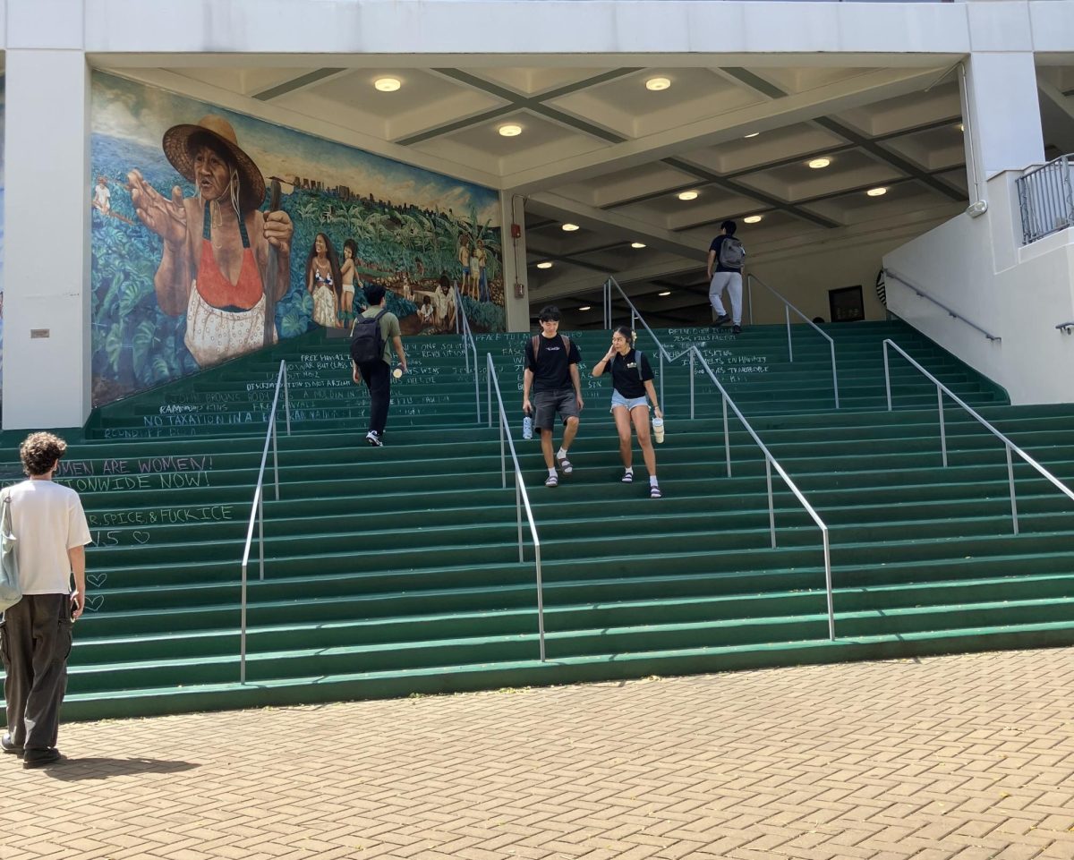 UH students walking through Campus Center.